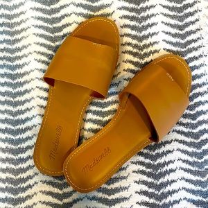 Tan sandals. Madewell. Worn once